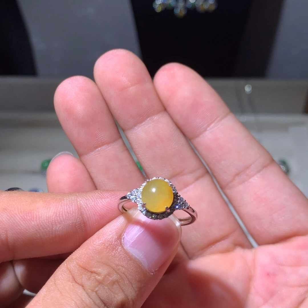 快***瓜翡翠银S925镶嵌耳饰