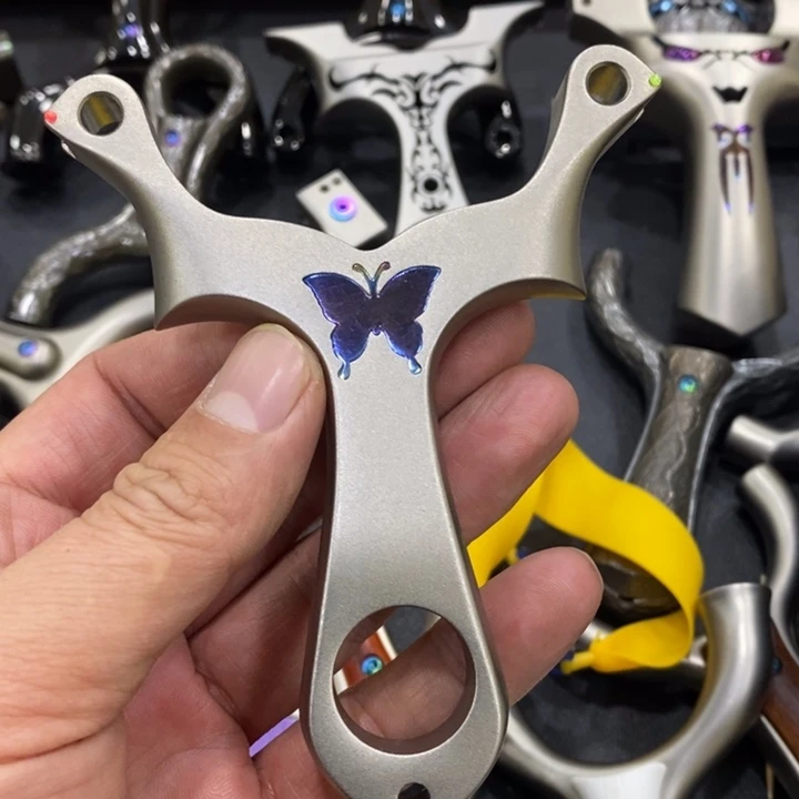 冬***雪90钛合金新款蝴蝶单卡一个瞄点带弓包