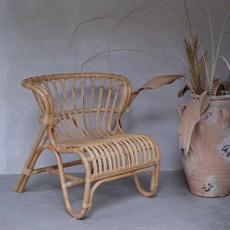 听栖棉花糖藤椅 | 天然真藤北欧ins风家用民宿艺术设计休闲椅子