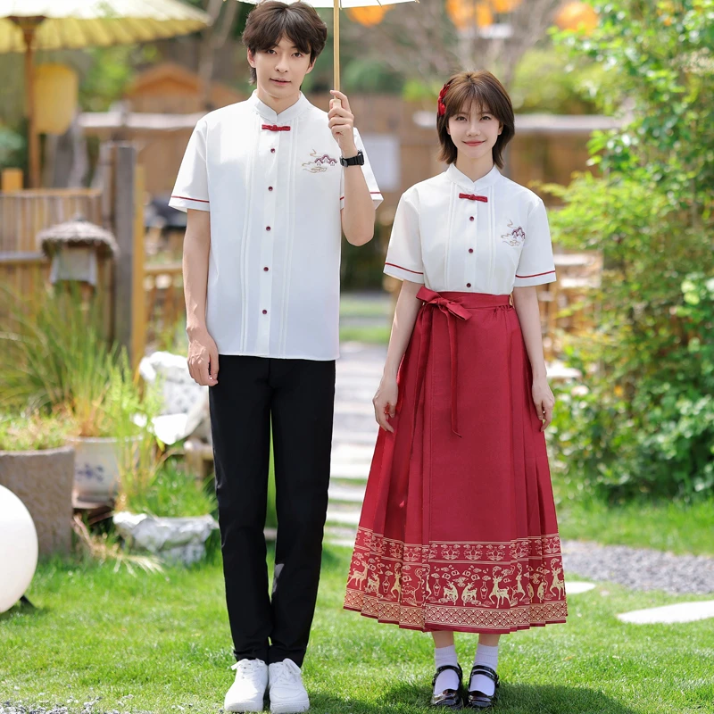 班服初中生古风汉服成人礼服学院风高中小学生毕业朗诵合唱演出服