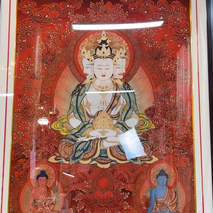 装裱画热贡纯手绘唐卡大日如来大卡