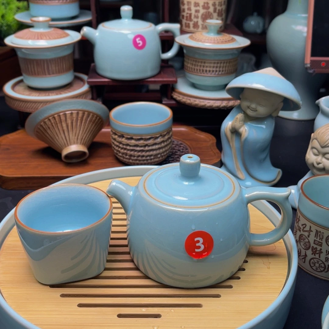 【闪购商品】摆件瓷汝瓷，壶，杯，壶，盖碗