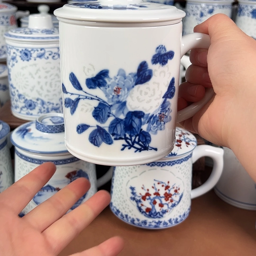 景德镇高温陶瓷办公杯家用