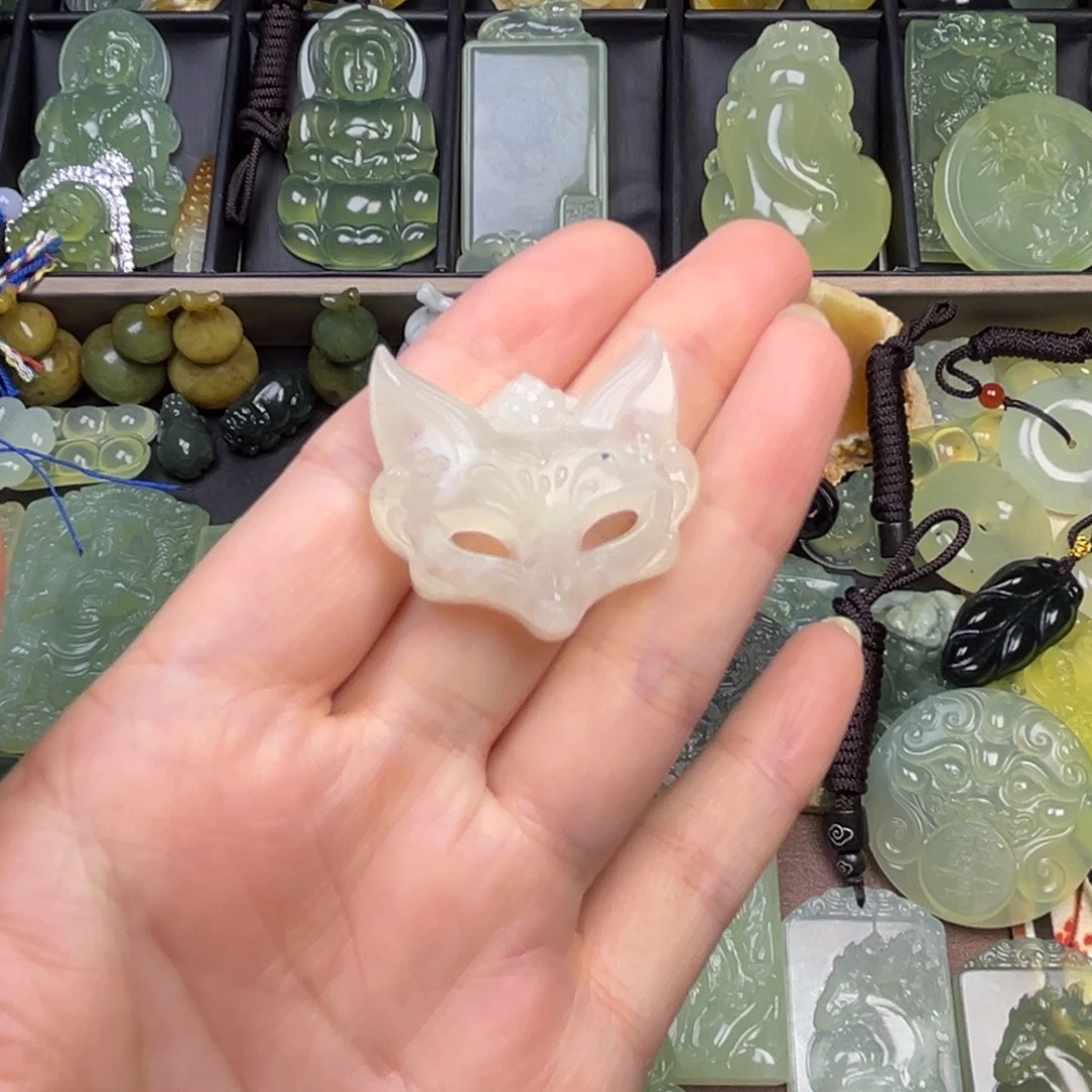 蛇纹石玉未镶嵌吊坠(赠链)