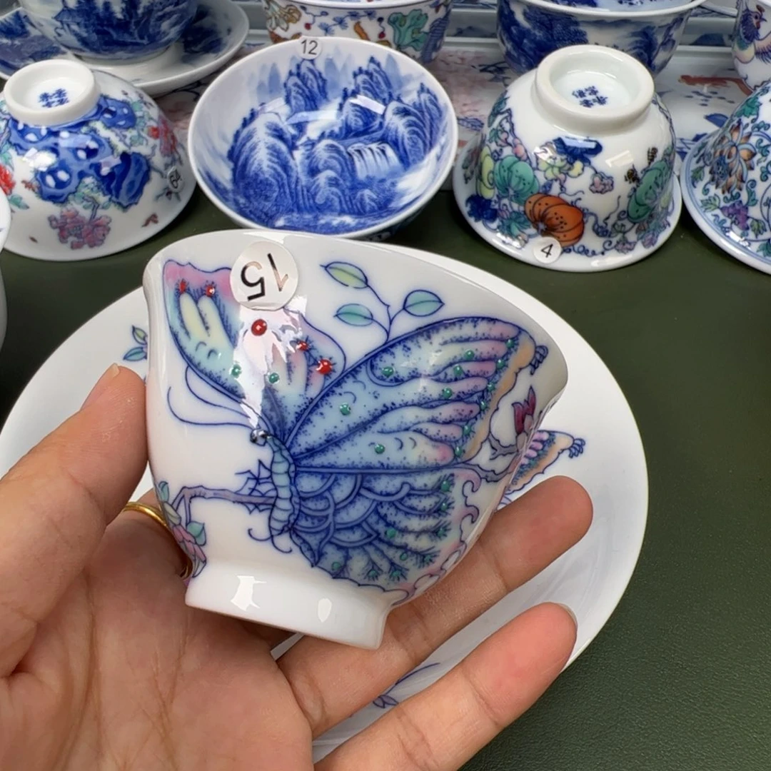 景德镇纯手工纯手绘茶具木木15