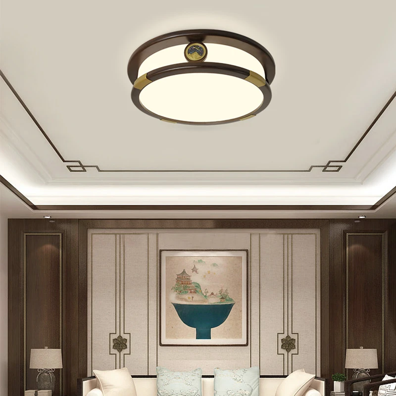 【万事如意】新中式吸顶客厅中国风实木简约仿古书房餐厅卧室灯具