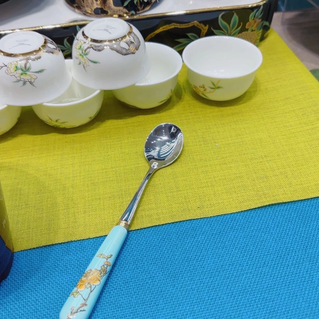 陶瓷快**乐西湖蓝小勺