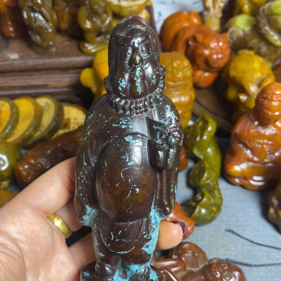 蛇纹石玉合金颈饰