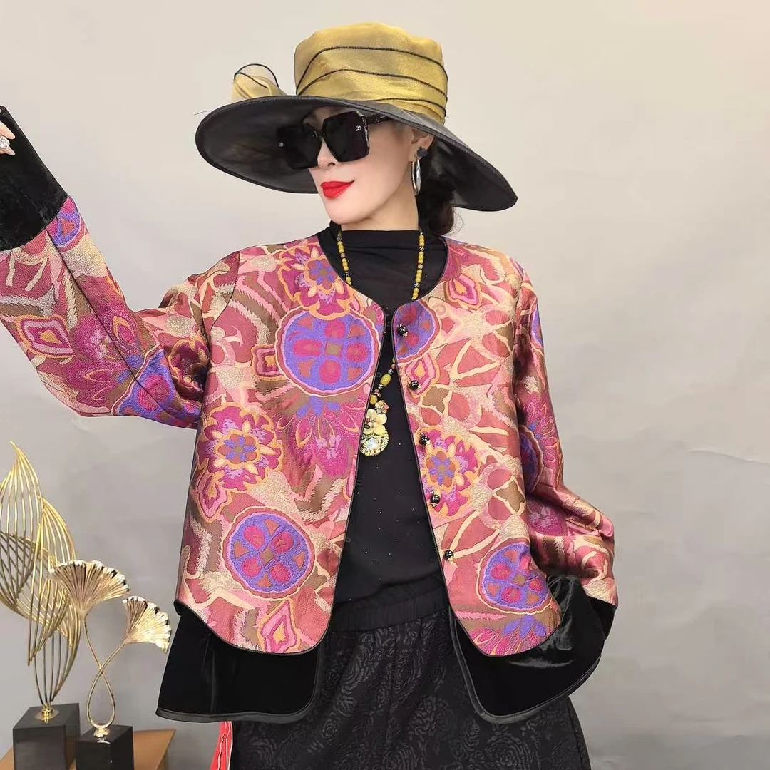 737秋季新款时尚气质复古休闲国风百搭网红中式外套