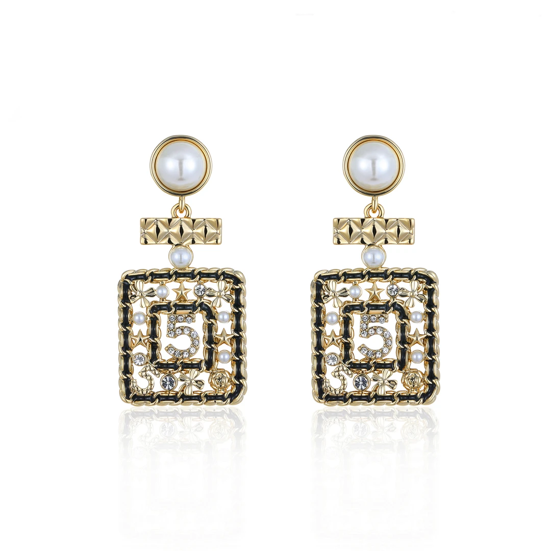 镀k金 925银针【星熠流光】CNC精工 5号轻奢时尚耳钉 1583