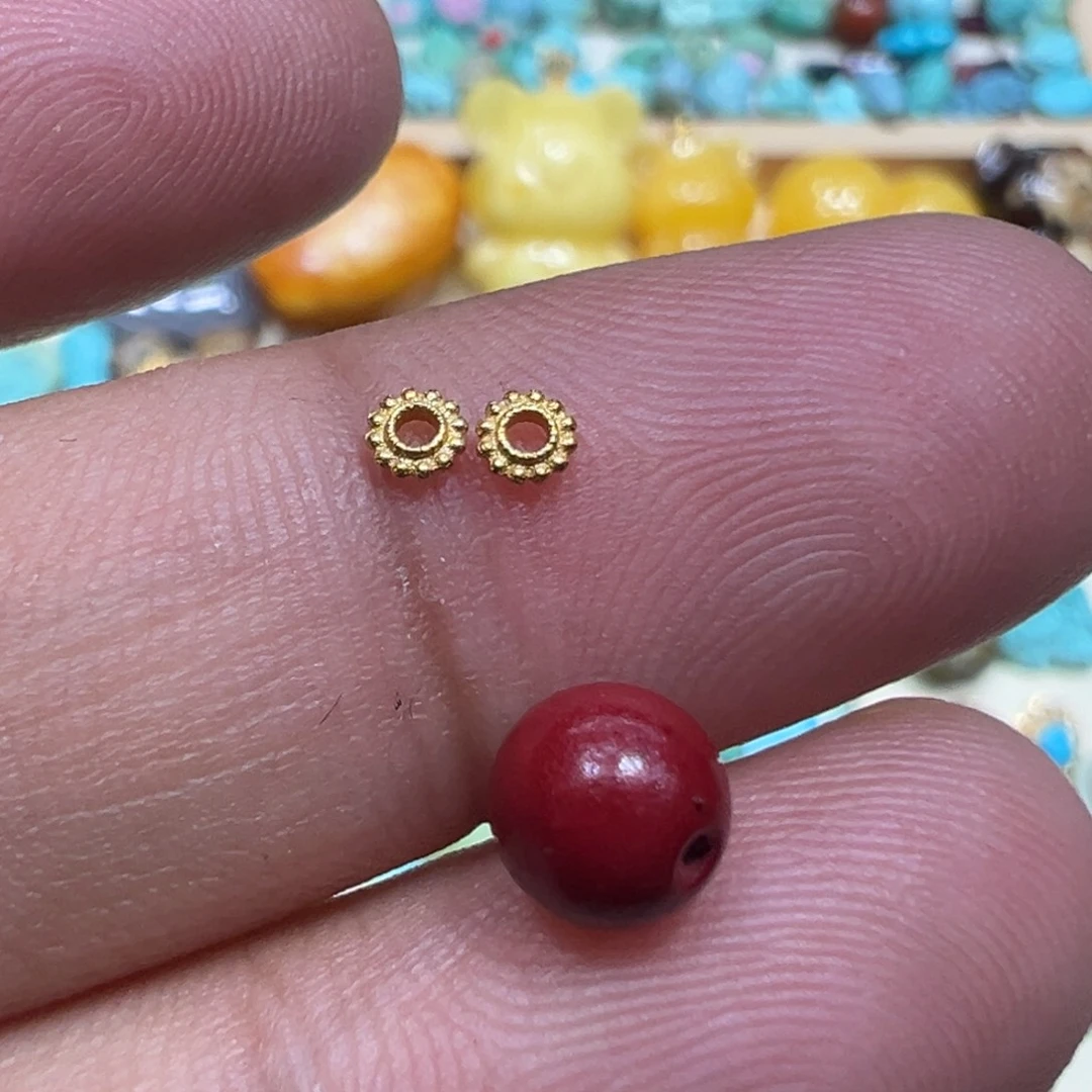 南红玛瑙18K金镶嵌颈饰