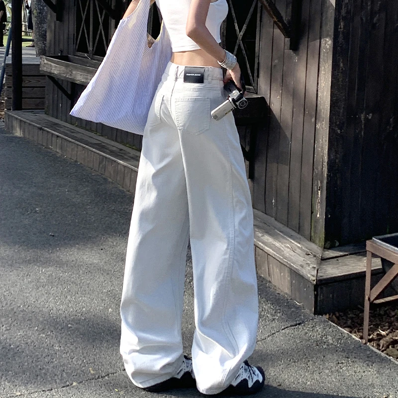 美式复古灰色冰丝弯刀裤牛仔裤女夏季薄款2025爆款高腰显瘦镰刀裤