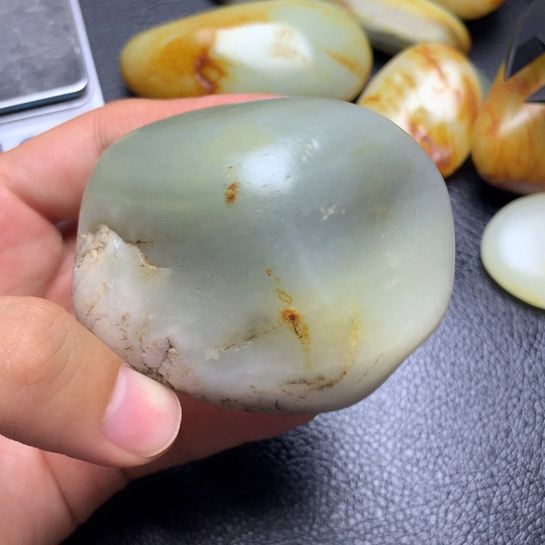 和田玉未镶嵌挂件洲*葱