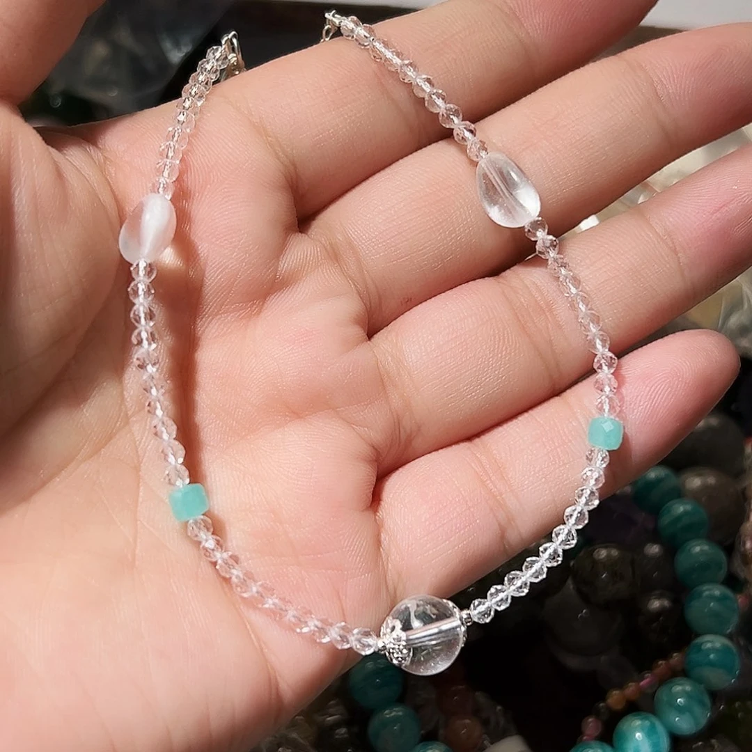 水晶手链未镶嵌喜马拉雅白水晶脚链