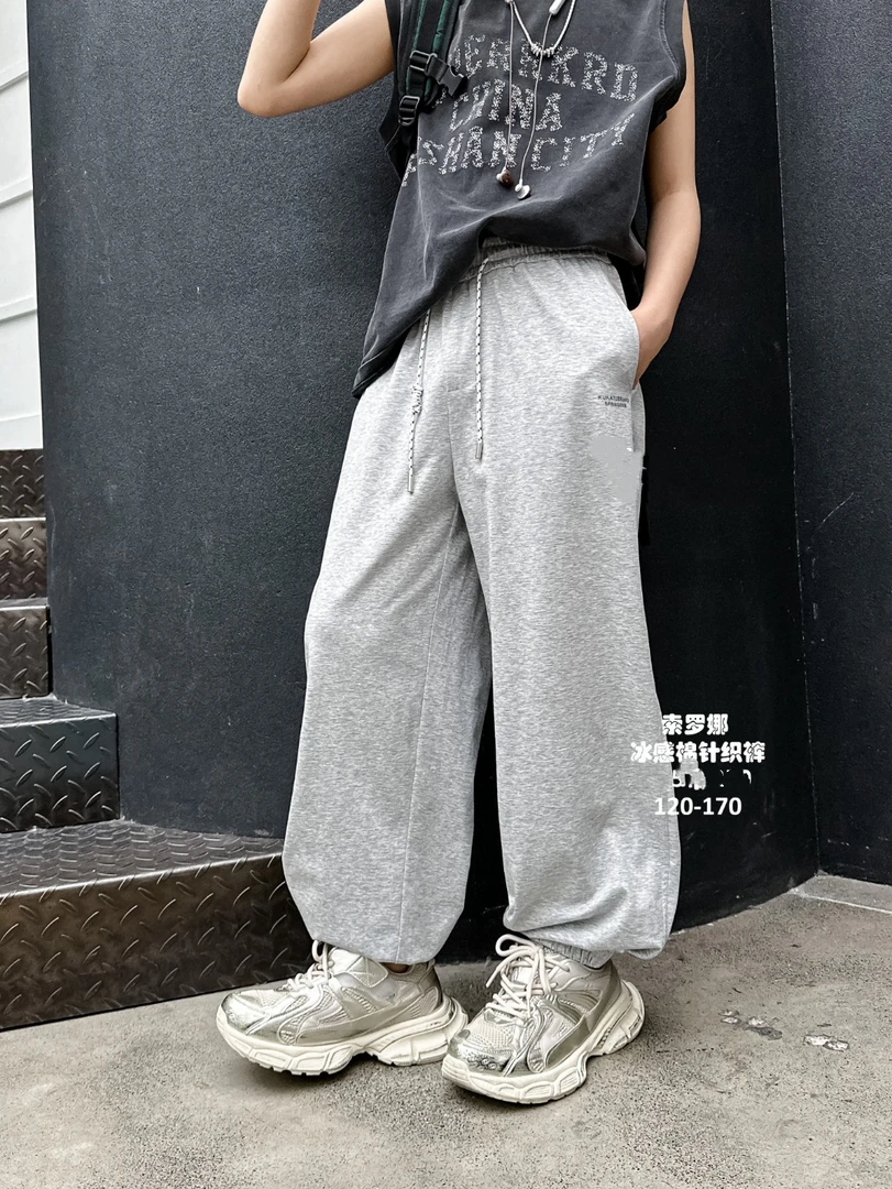 《丁丁优选》3250夏装新款男童女童休闲运动裤束脚儿童裤子卫裤