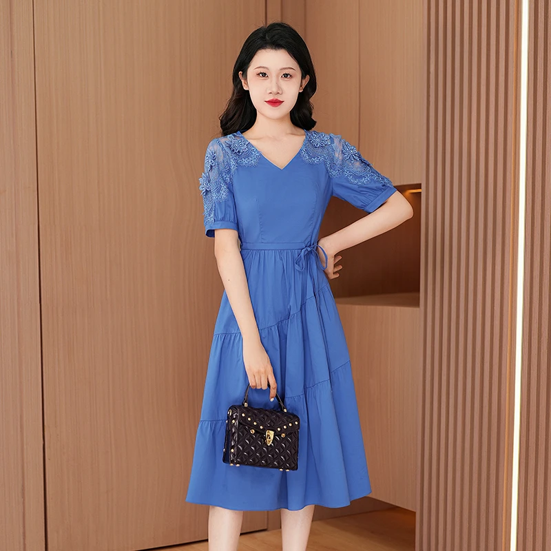 【母亲节】广州十三行连衣裙2025新款爆夏今年流行减龄深圳南油裙子