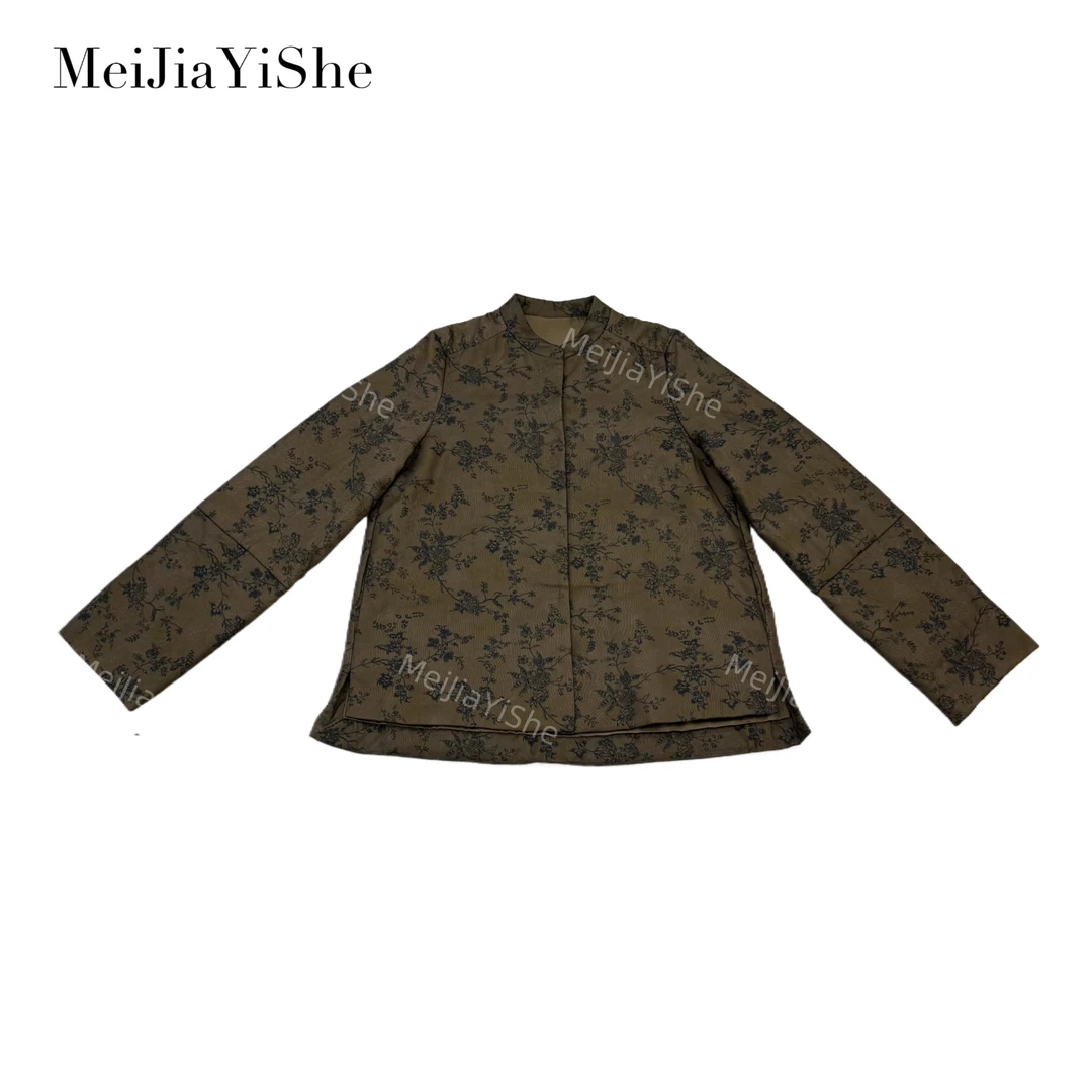 梅家2025新款原创新中式提花桑蚕丝棉衣