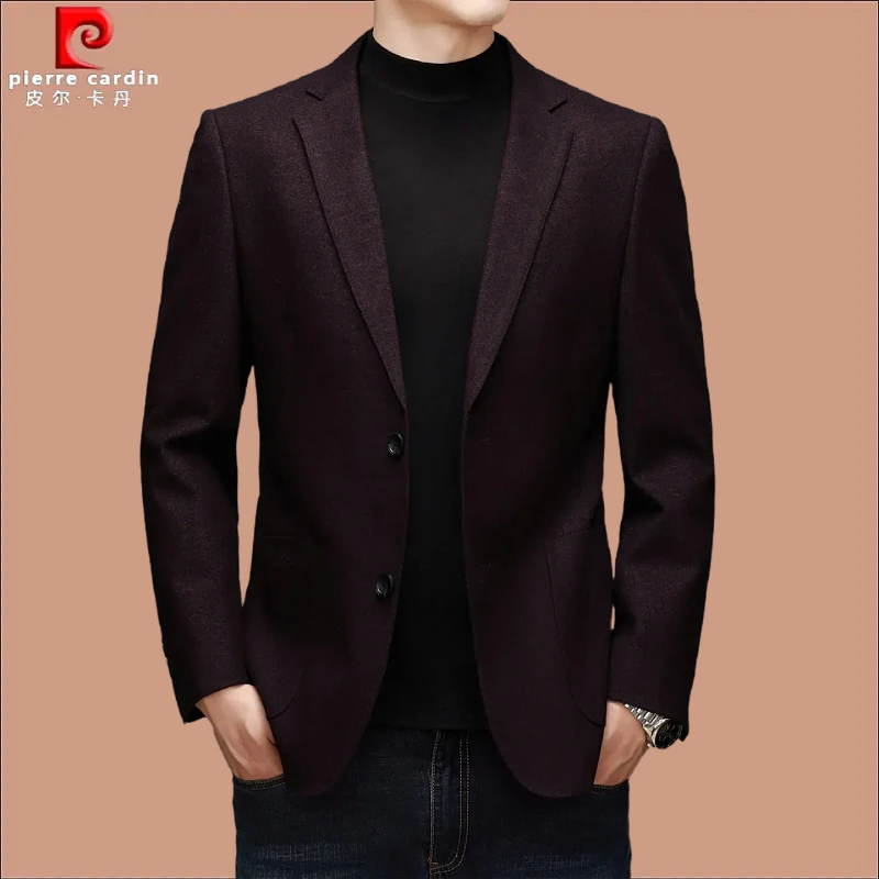 皮尔卡丹2025年新款男士单西商务休闲免烫中年装高端大牌西装外套