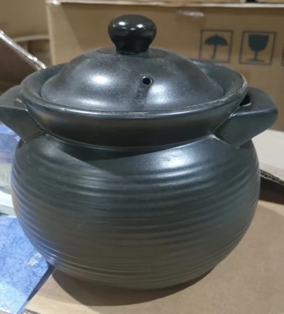 景德镇珍宝砂锅1613螺纹2升