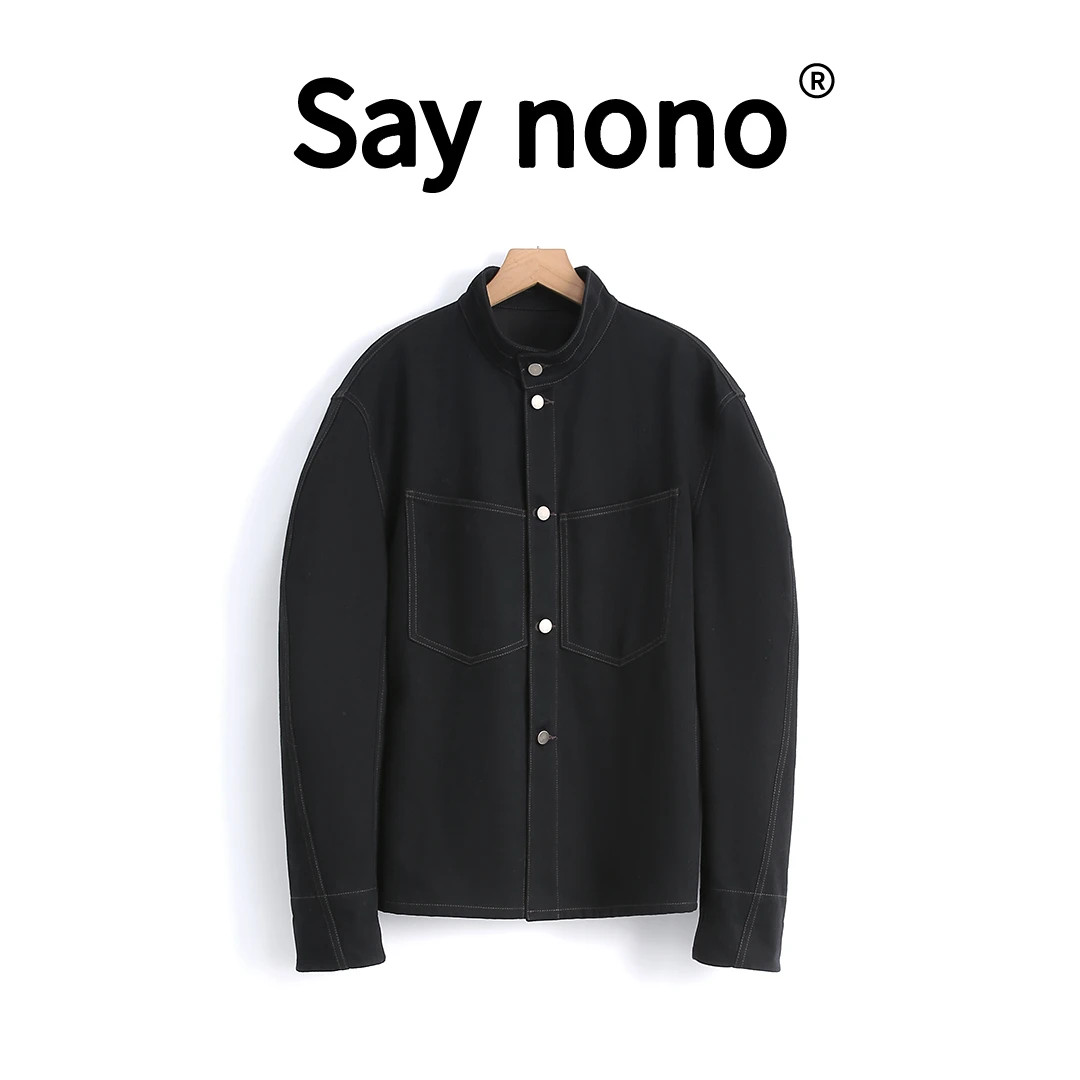 懒猫nono│Saynono 省心穿搭＿女士弧形设计牛仔夹克 /HWJS533S