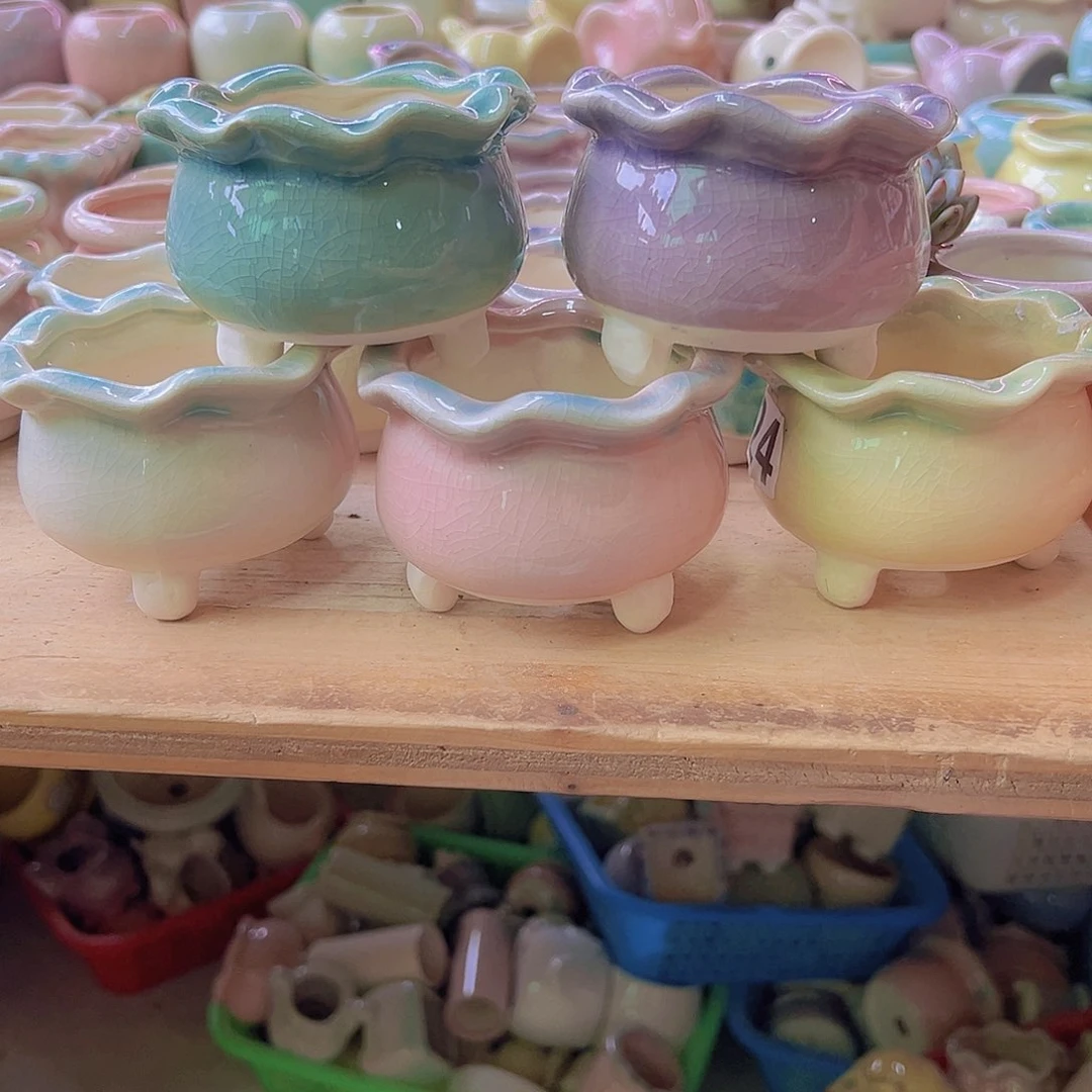 陶瓷花盆当场满12包邮