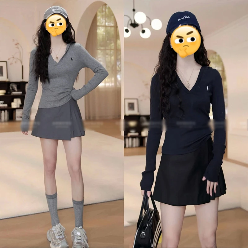 时尚流行2025夏季新款穿搭洋气休闲连帽T恤百褶裙裤套装女款