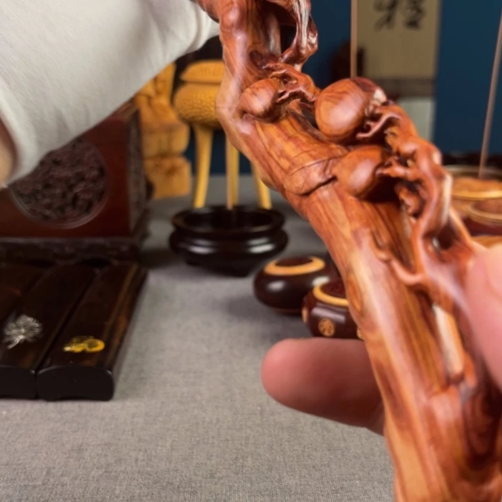 紫檀木类书架福寿如意