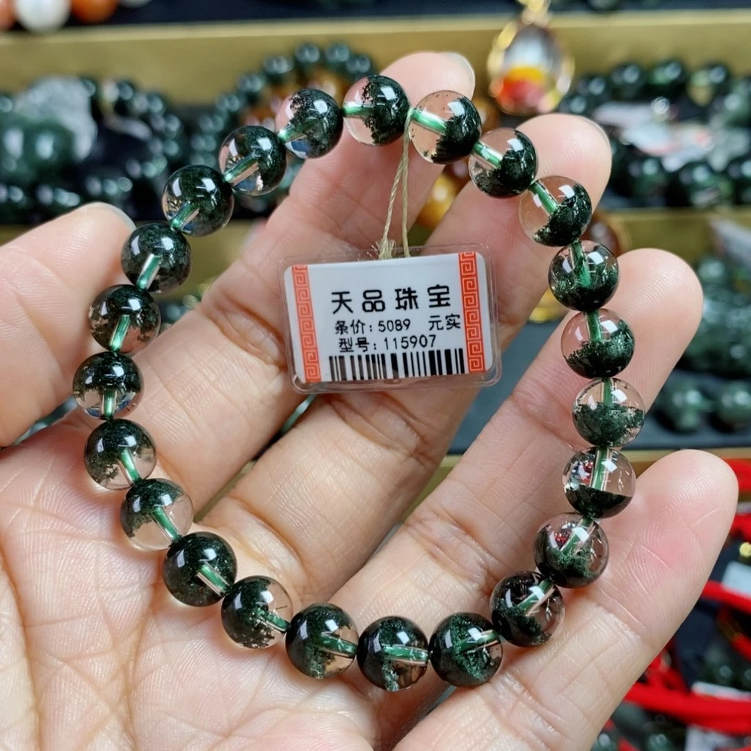 水晶手链未镶嵌棈*Q绿幽灵手链115907