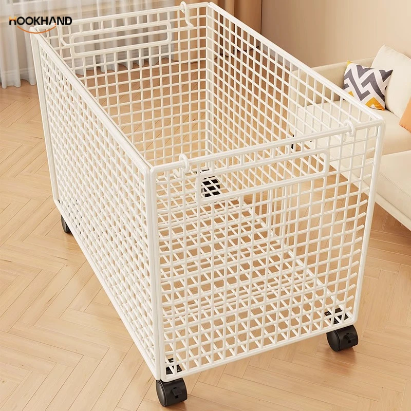 客厅玩具收纳箱娃娃收纳筐可移动大容量整理神器收纳桶储物箱柜子