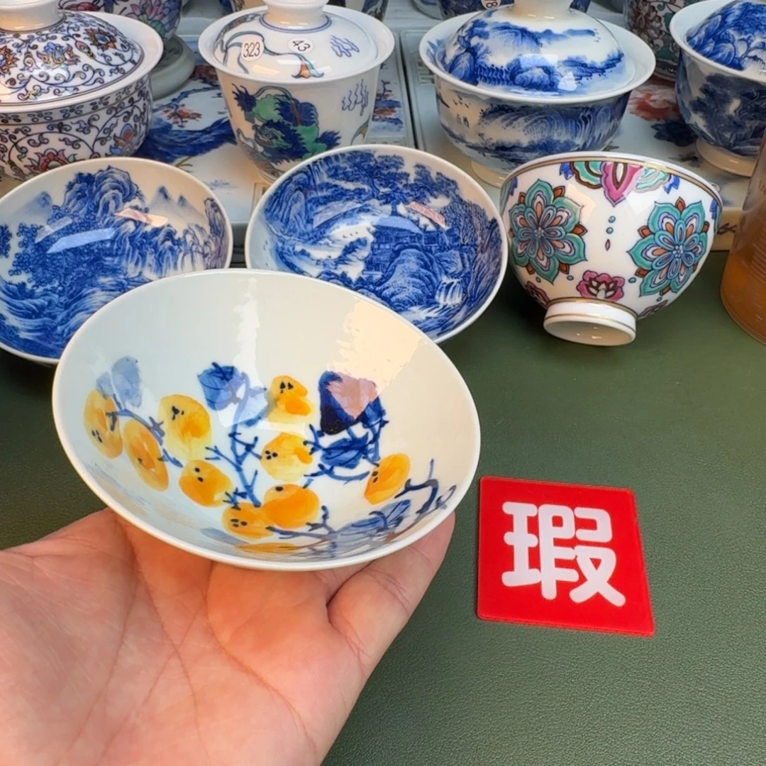 陶纯手工纯手绘茶具石头335