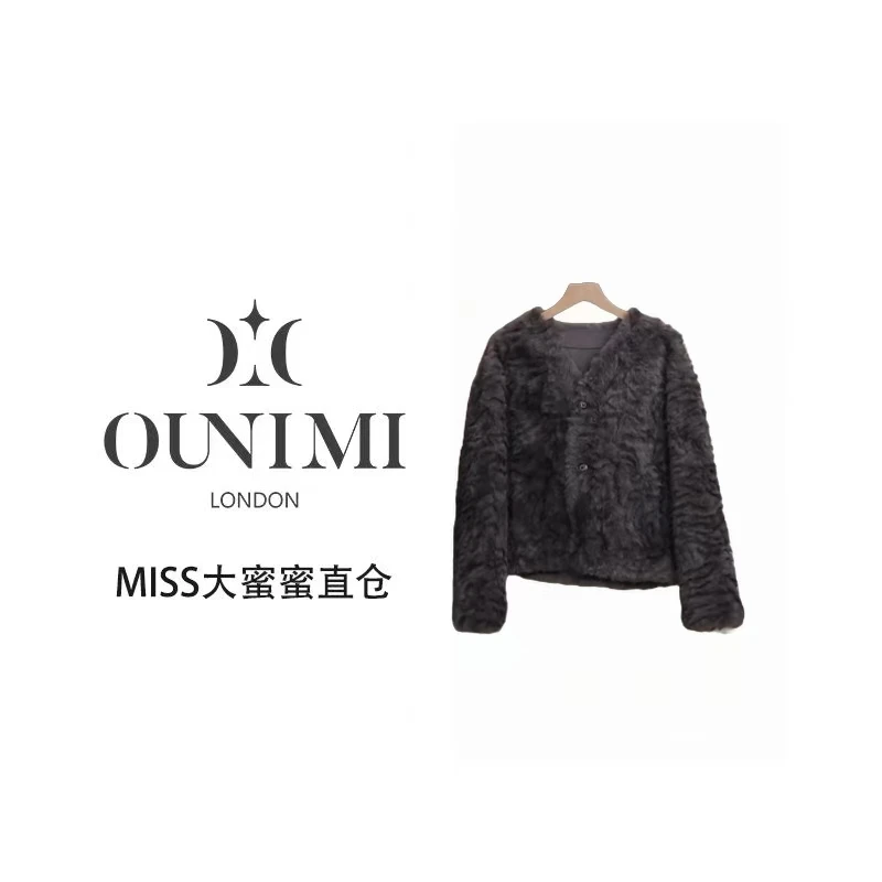 欧倪蜜 OUNIMI【香榭丽舍】高级感时髦气质小个子毛绒短外套2577
