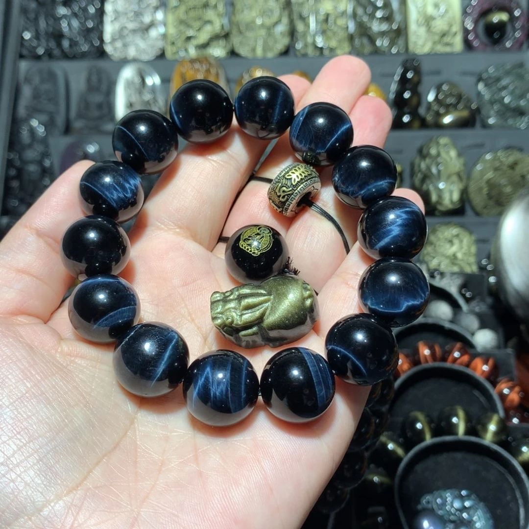 木变石（虎睛石）手串未镶嵌?****生定制