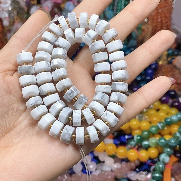 玛瑙/玉髓未镶嵌珠宝半成品天然白松卡10mm