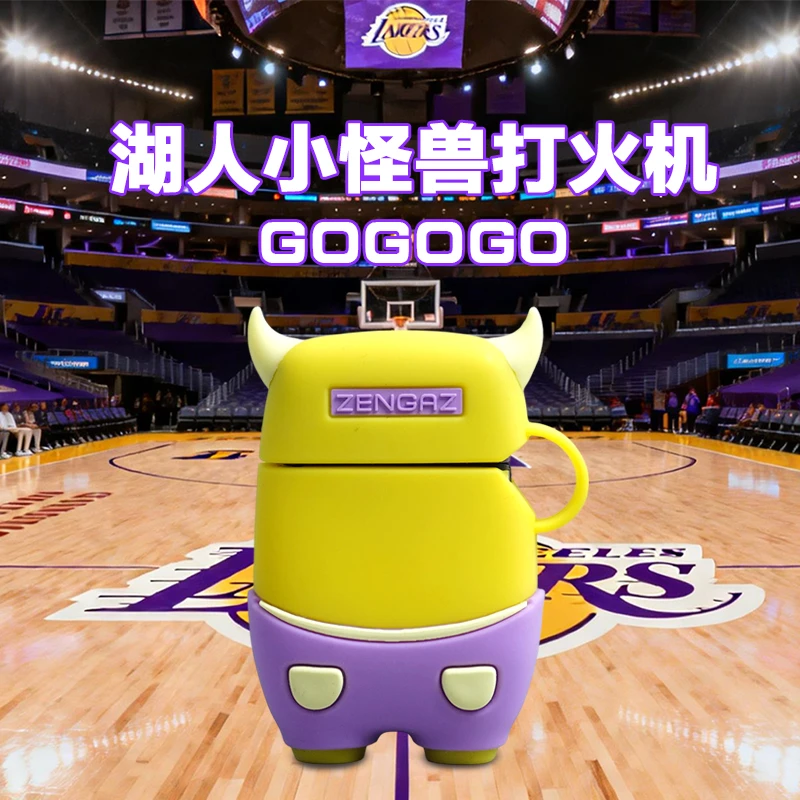 英伽潮玩【NBA牛牛套装】磨砂手感打火机防风蓝焰直冲可充气