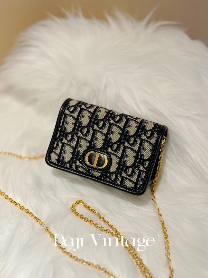 99新 DIOR/迪奥 大吉中古2/Dior迪奥老花刺绣蒙田nano斜挎包