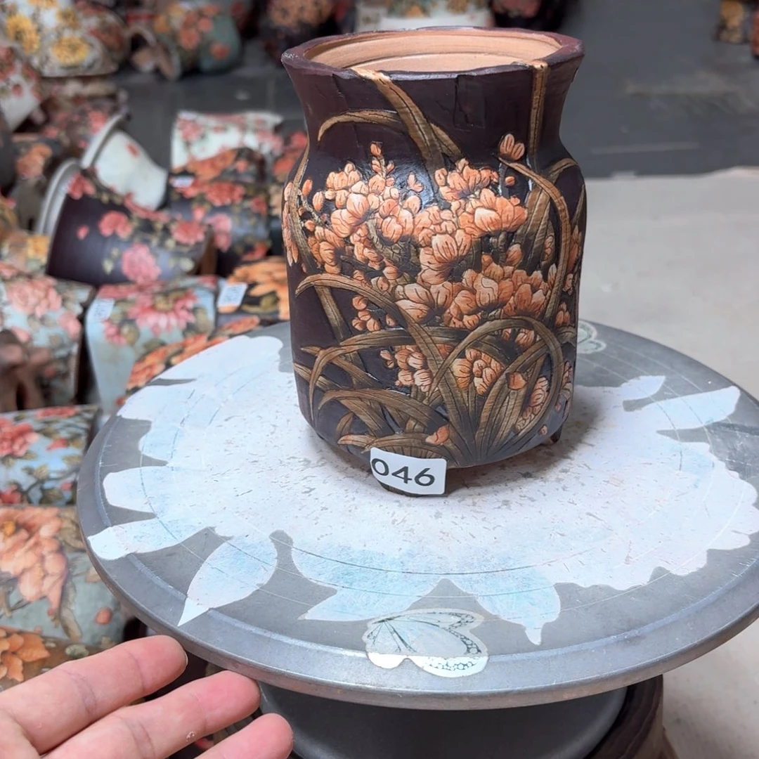 *****紫砂花盆陶瓷多肉花盆精品