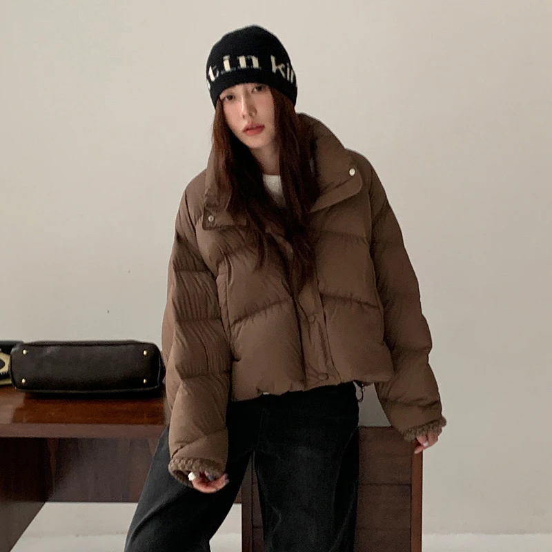 羽绒服女冬季新款韩版宽松加厚保暖显瘦小个子面包服女士短款外套