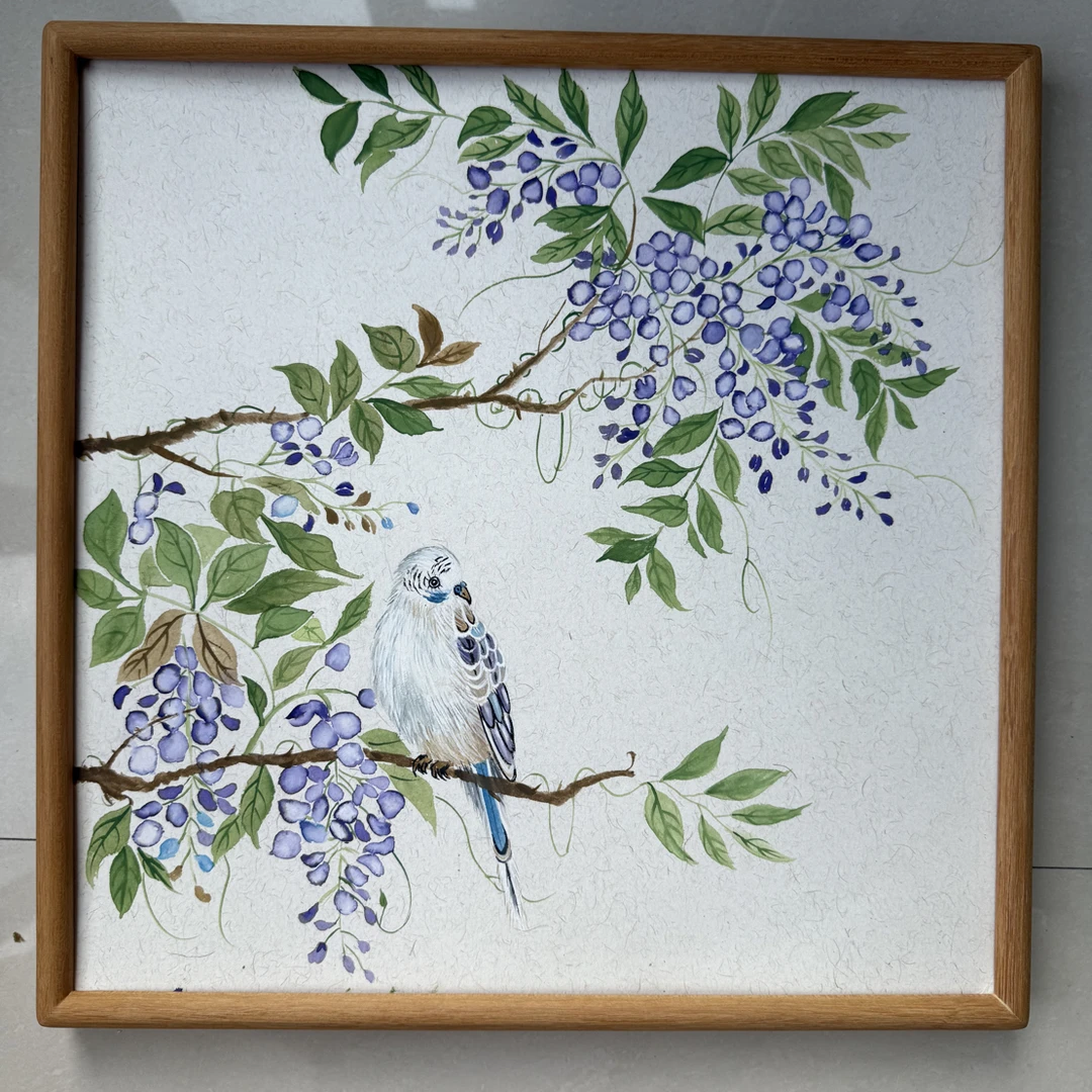 紫藤花鹦鹉 40*40