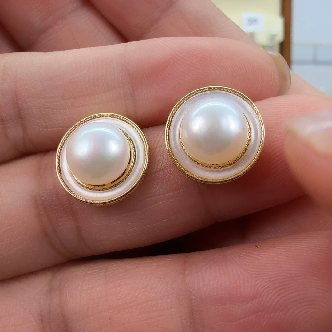 淡水珍珠未镶嵌耳饰