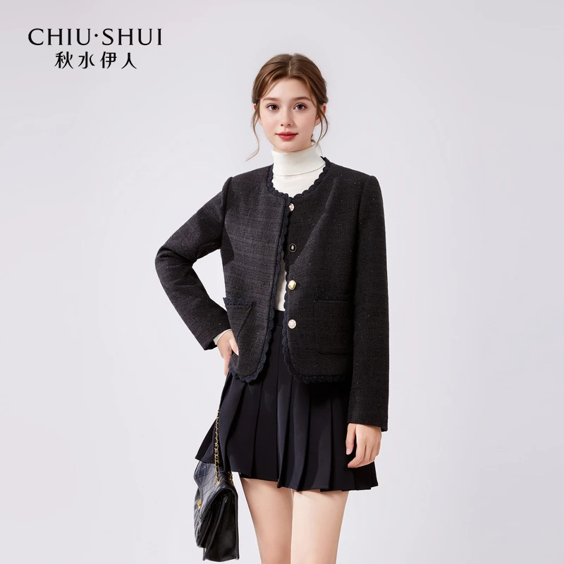 【许半夏专属】秋水伊人小香风简约通勤短外套2024年冬季新款女装千