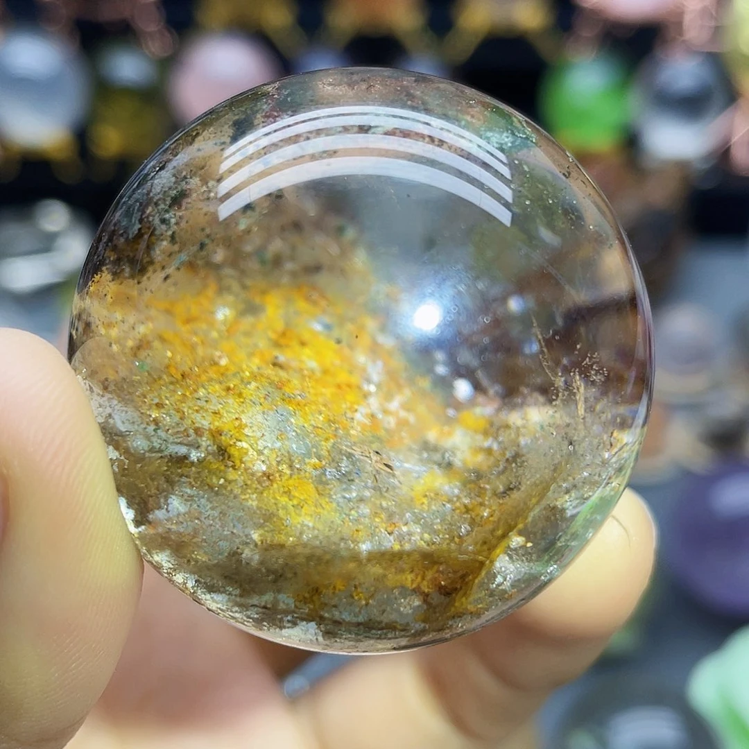 未镶嵌珠宝半成品水晶天然幽灵43.8mm