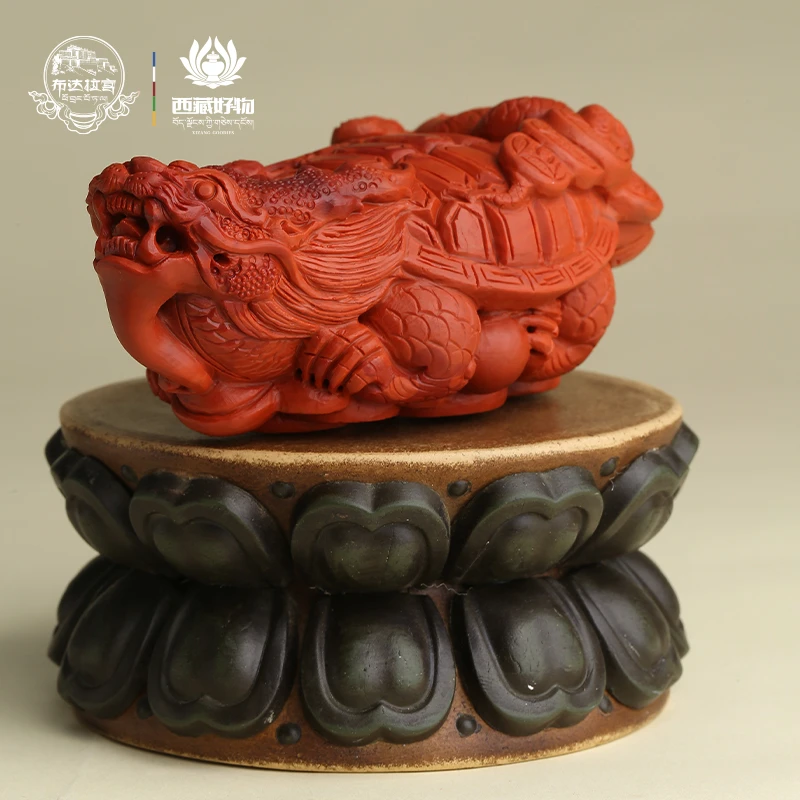 布达拉宫南红龙蛇雕件