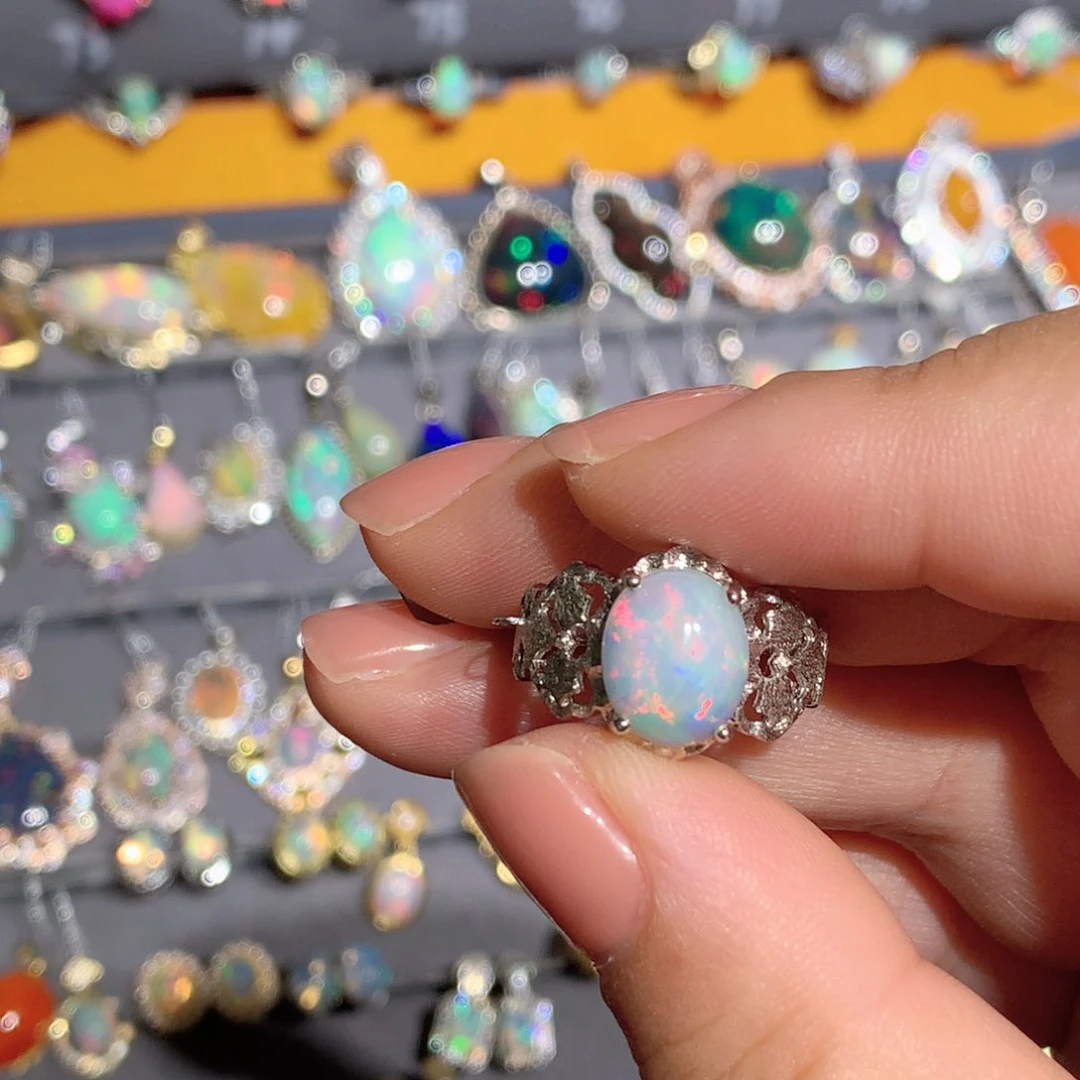 欧泊银S925镶嵌戒指a