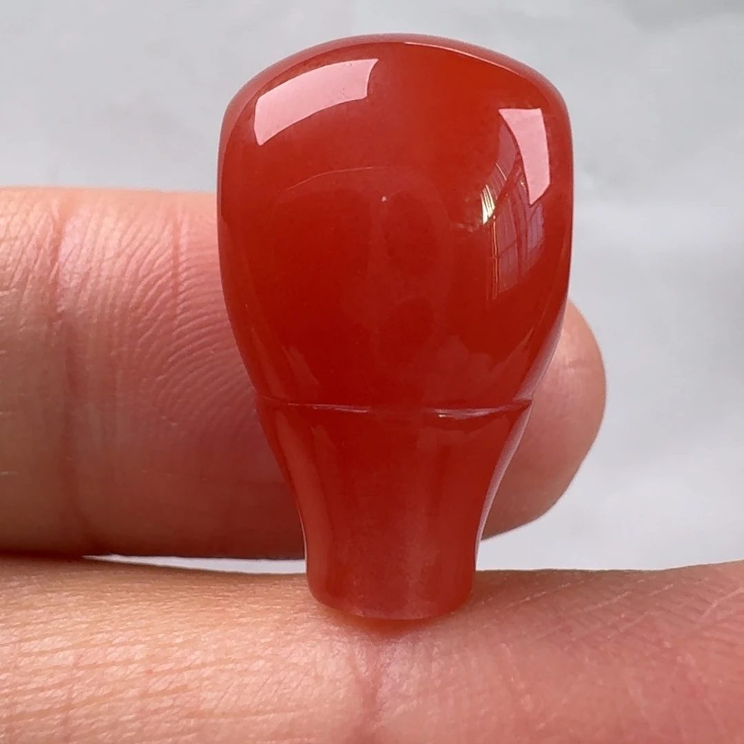 南红玛瑙未镶嵌三通11.8*11.4*20