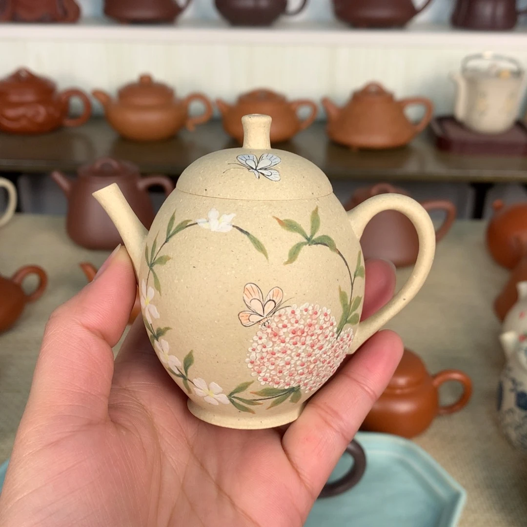 紫砂茶壶容量120蝶恋花