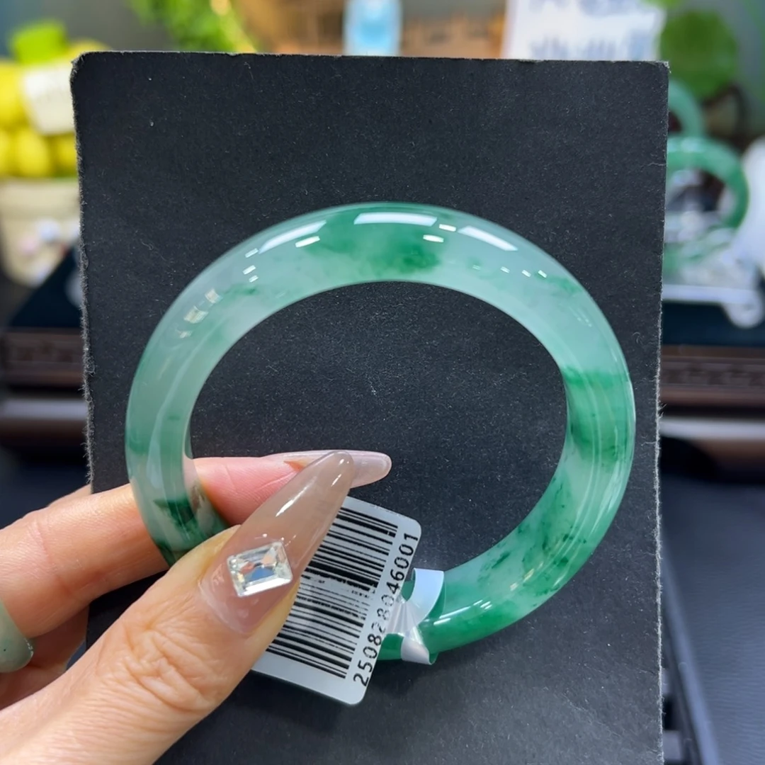 石英质玉（非洲翠）未镶嵌手镯58-59