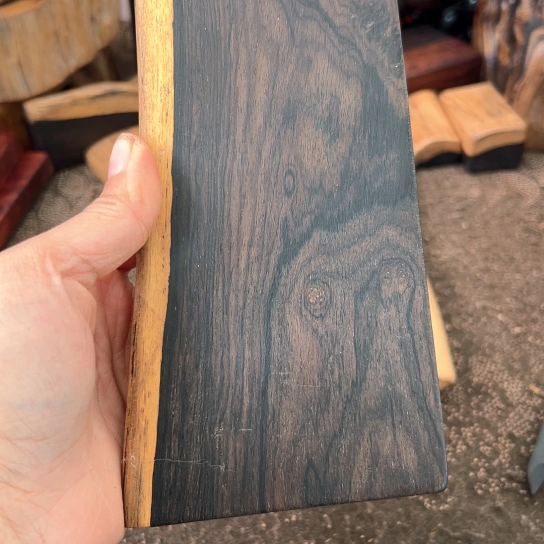 南***猫木紫光檀原皮随形风化风裂木料