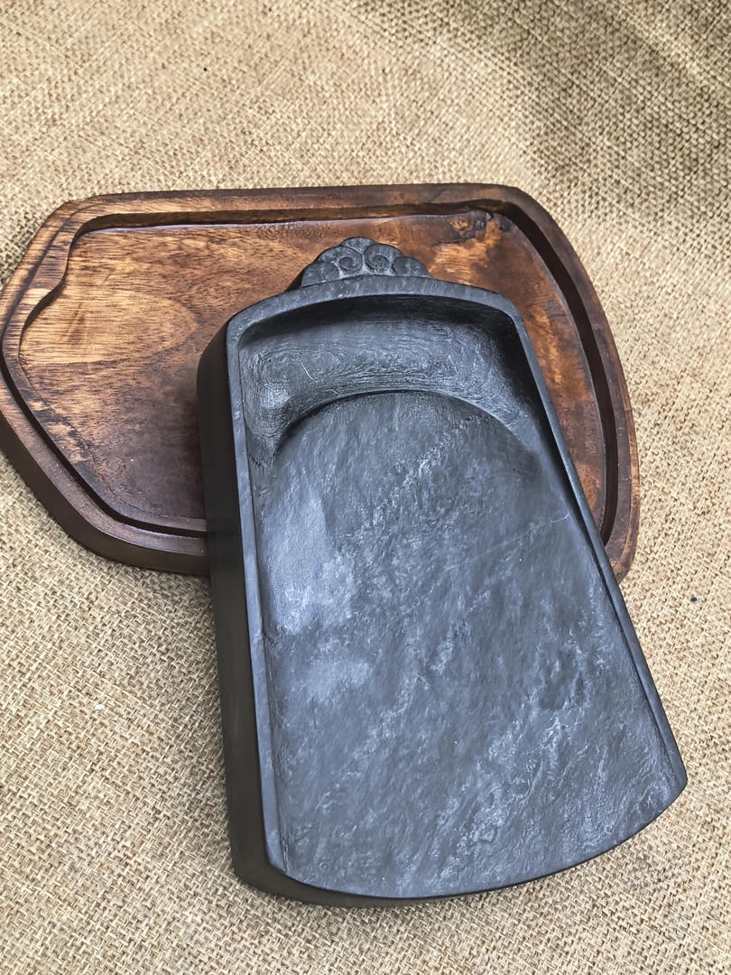 歙砚老坑泥浆罗纹一物一图