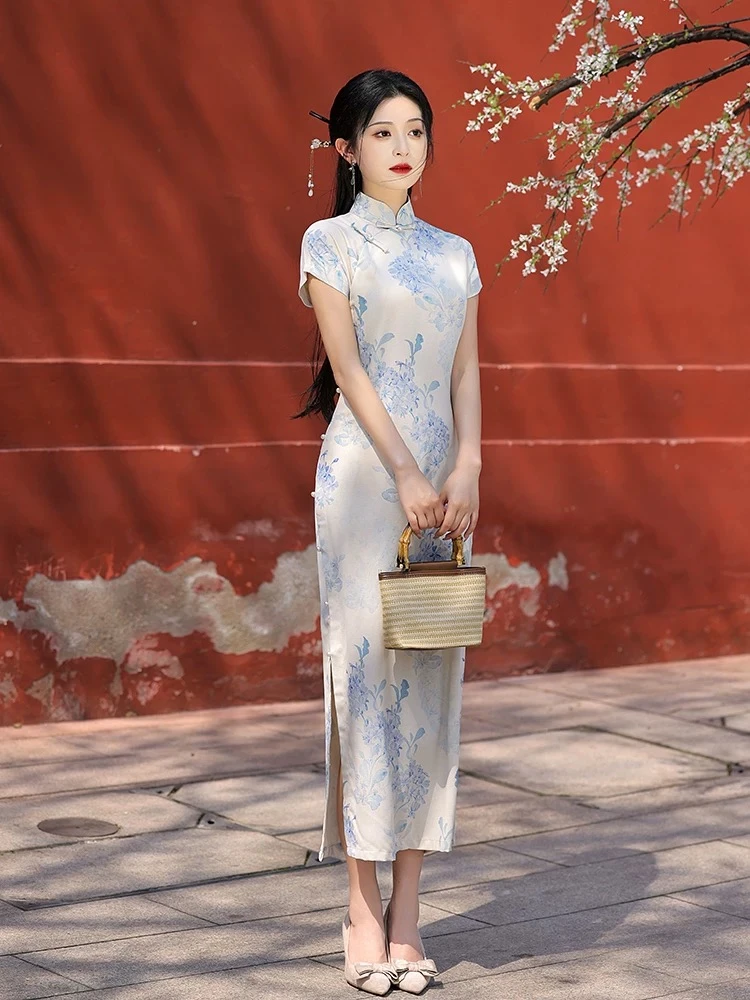 【清版】2025新款全开襟日常秋冬气质新中式中国风连衣裙旗袍