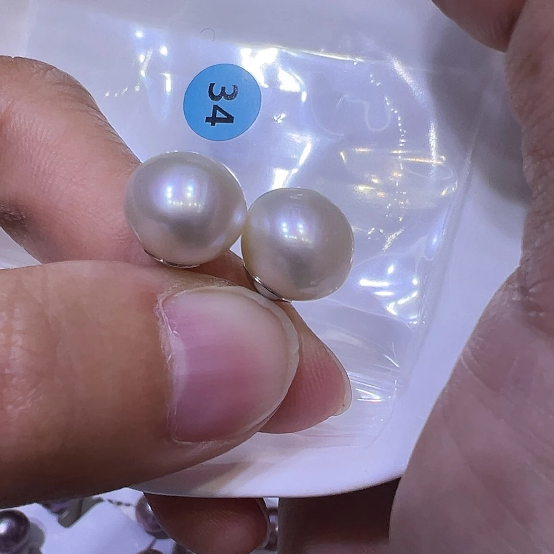 耳饰淡水珍珠银S925镶嵌